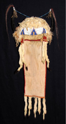 Old Split Buffalo Horns Sioux Headdress
